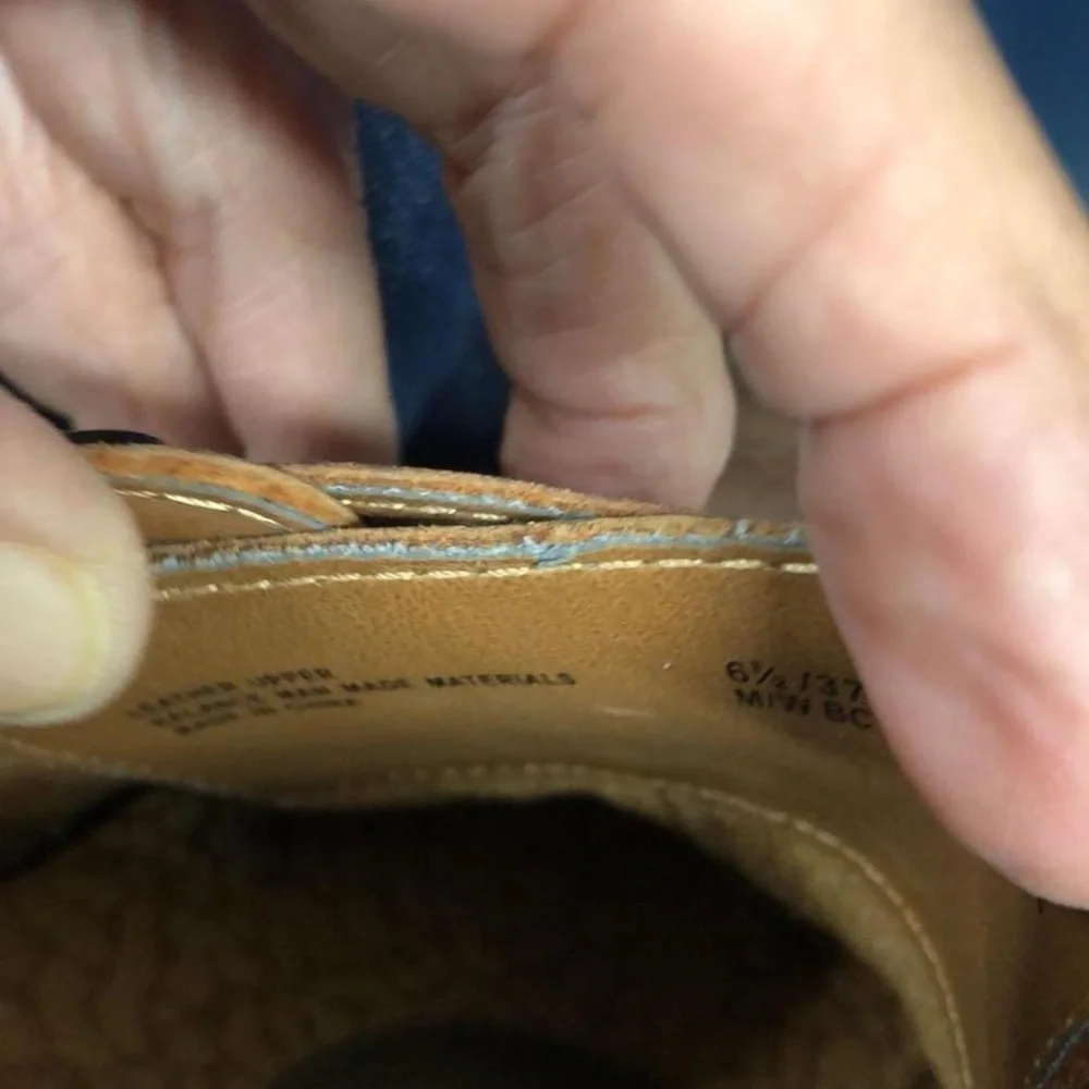 b.o.c. Brown Leather Ankle Boots with Distressed‎ Finish